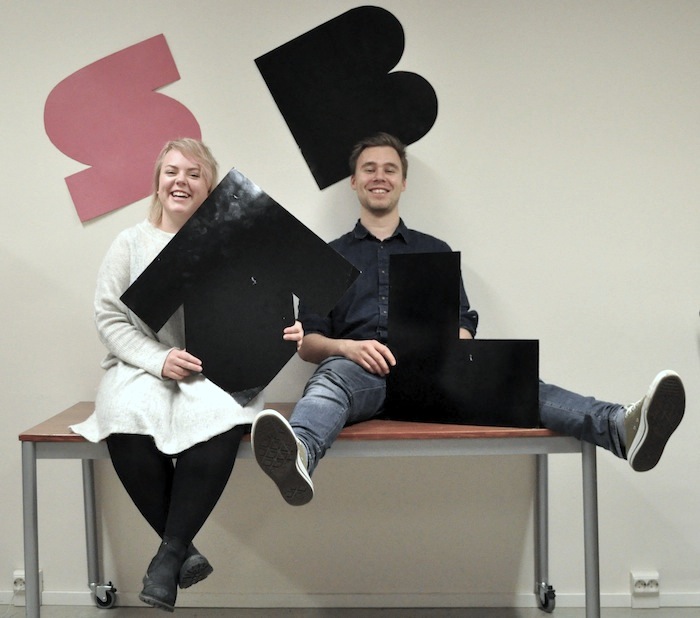 Jenna och Niklas tar över Studentbladet nästa år. Foto: Julius von Wright